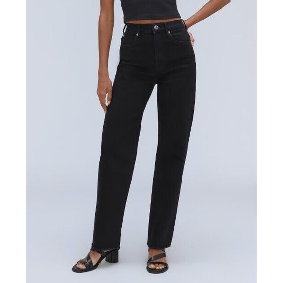 Everlane Denim - NEW Everlane Jeans 25 "The Way High Jean" Black Womens ORGANIC Straight